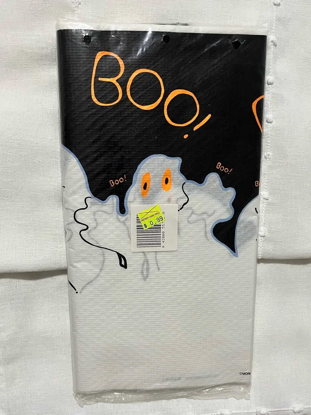 Vintage Halloween Table Cover 1990 USA Ghosts Boo! NWT 54